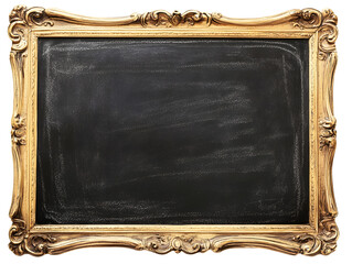 Antique gold frame chalkboard background