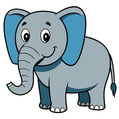 Naklejka premium elephant cartoon illustration