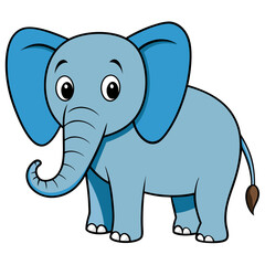 Naklejka premium elephant cartoon illustration