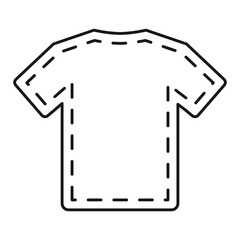 t-shirt line vector icon illustration