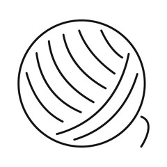 ball of thread line vector icon