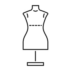 dummy mannequin line vector icon