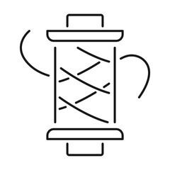 spool of thread line vector icon
