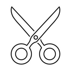 scissors line vector icon illustration