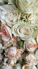 Cream and Pink Rose Bouquet