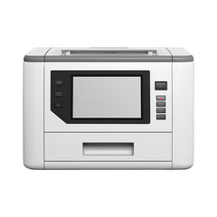 ID card printer, isolated on transparent background, realistic, studio lighting, centered, no shadow