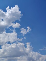 blue sky with cloudsCumulus clouds landscape blue sky atmosphere sunny day
