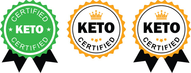 Keto Diet Approved Stamp – Minimal Vector Label Icon for Products