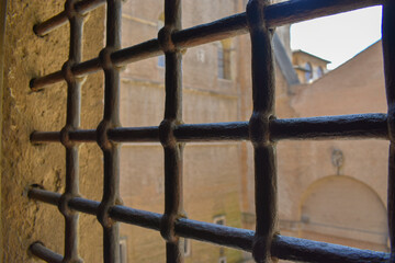 old rusty metal Window