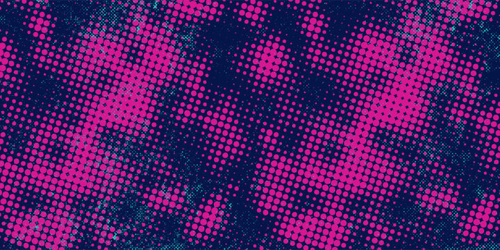 Vector halftone gradient effect. Vibrant abstract background. Retro 80's style colors and textures.