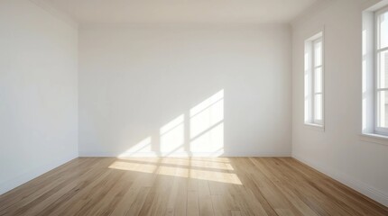Fototapeta premium Interior with blank wall