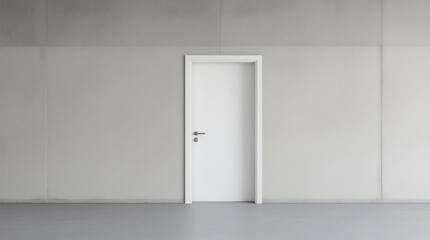 Open white door in empty room