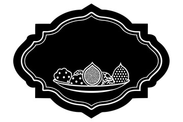 Vector illustration of  food and abstract background