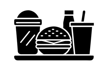 Vector illusion of fast food icon set 