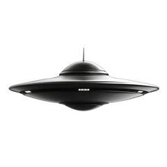 Futuristic Flying Saucer UFO on Transparent Background for Graphic Design Projects