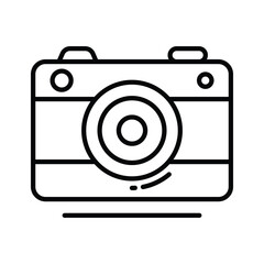Sleek outline icon of modern digital camera 