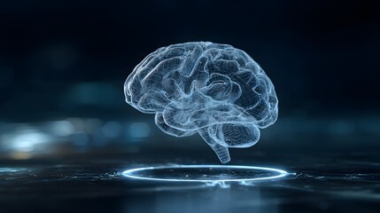 Holographic representation of a human brain.