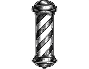 Vintage barber pole graphic