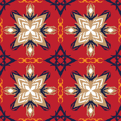 vintage embroidery ikat ethnic batik boho aztec tribal ancient pattern seamless background for fashion fabric and textile,2d illustration