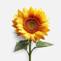 Obraz premium Bright sunflower, vibrant yellow petals, dark center