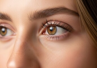 Close-up of a woman's eye, hazel eyes, beauty photo