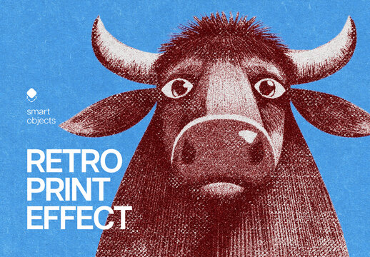 Old Printer Effect Mockup