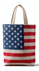 Obraz premium Tote bag with American flag design, perfect for patriotic events and daily use at home or on the go