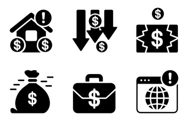 Finance and Economy Icon Set. Finance and Economy Icon vector illustration