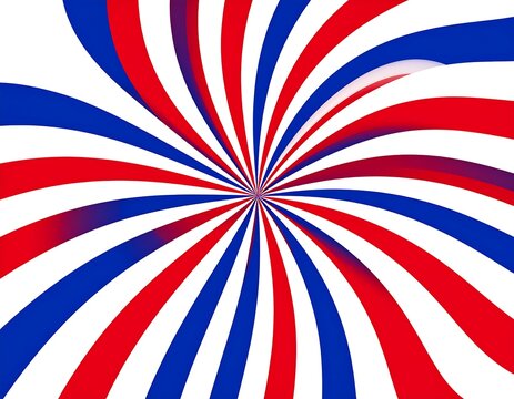 Red and blue radiating stripes on white background - Powered by Adobe