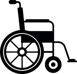 Wheelchair silhouette icon vector illustration 