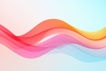 Fototapeta premium Soft, transparent wavy lines flow gracefully across light background, creating serene and calming atmosphere. colors blend harmoniously, evoking sense of tranquility and elegance