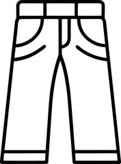 Jeans outline icon vector illustration 