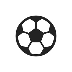Obraz premium Soccer ball silhouette logo. Black icon soccer ball isolated on white background. Vector illustration