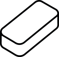 Eraser outline icon vector illustration