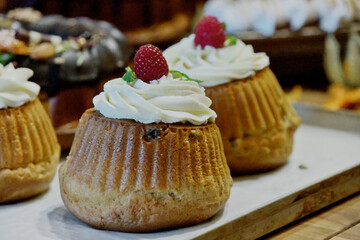 cupcakes on a wooden table