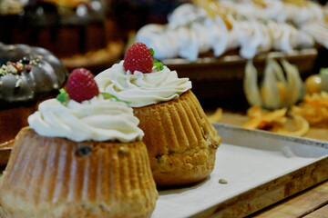 cupcakes with chocolate and cream