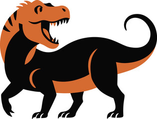 Majestic allosaurus dinosaur illustration