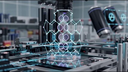 mRNA vaccine technology biotechnology research. A close-up of a DNA structure being analyzed under a microscope. - Powered by Adobe