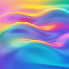 Obraz premium Soft rainbow fluid gradient shifting horizontally with metallic glow,