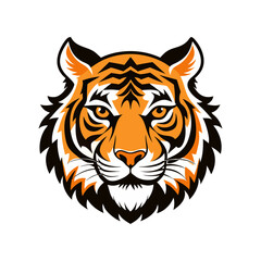 tiger head silhouette vector art illustration