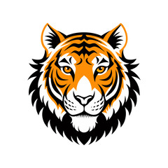 tiger head silhouette vector art illustration