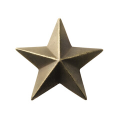 Obraz premium Bronze star ornament isolated on black background