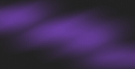 Dark black and violet retro grainy texture background. Abstract vintage vibrant gradient color aurora with blurry effect black backdrop.