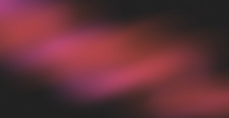 Obraz premium Dark black, pink, and orange retro grainy texture background. Abstract vintage vibrant gradient color aurora with blurry effect black backdrop.