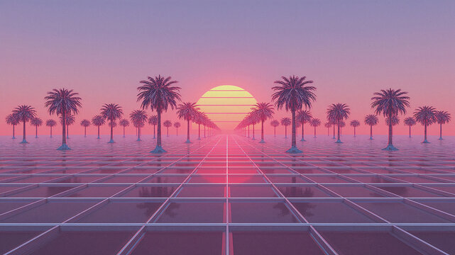 Retro Sun Grid