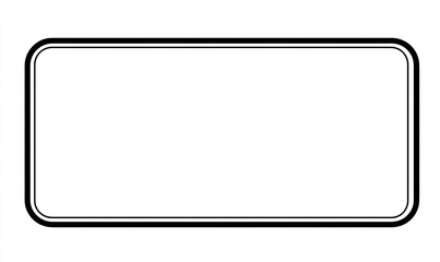 Blank rectangular frame with double border