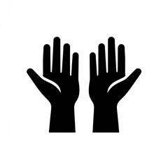 Fototapeta premium Two black hands raised in supplication or prayer