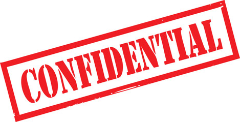 A Red Confidential Stamp on White Background Denotes Restricted Access or Sensitive Data