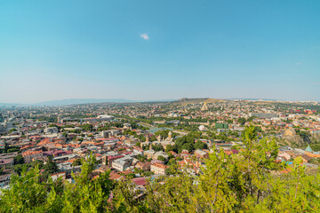 Obraz premium aerial view of the Tbilisi city