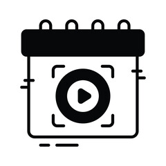 Well crafted glyph icon of planned marketing schedule